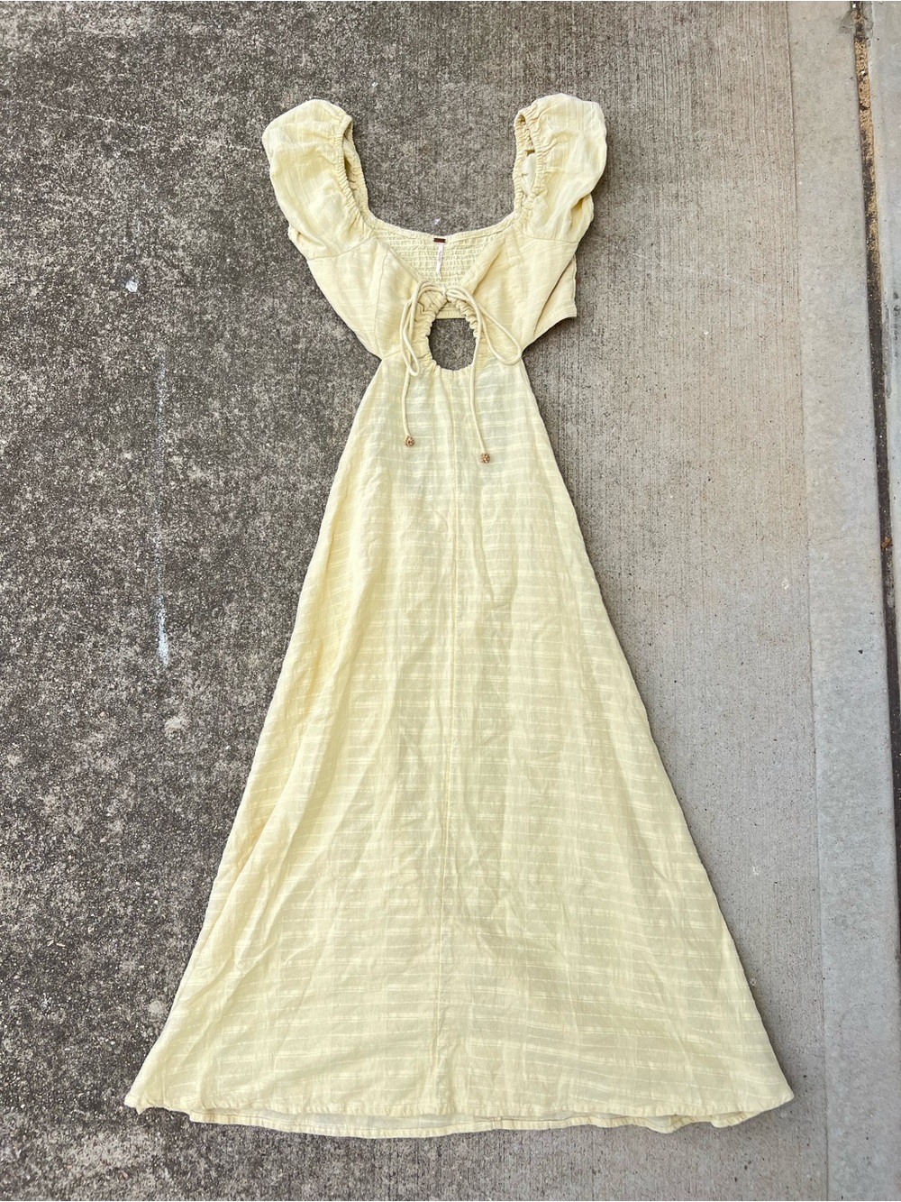 Free People Endless Summer Extra Dose Keyhole Midi Dress Pampas Size S
